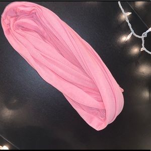 Pink infinity scarf